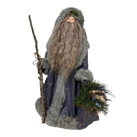 Santa Handcrafted Vintage Natural Realistic 16" Tall Holiday Saint Nicholas 90s - Picture 1 of 16